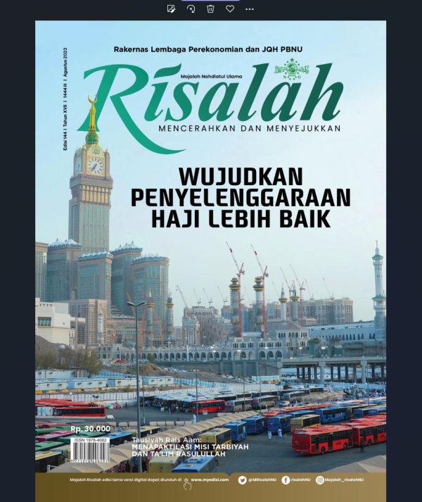 Majalah Risalah NU edisi 144 "Wujudkan Penyelenggaraan Haji yang Lebih Baik"